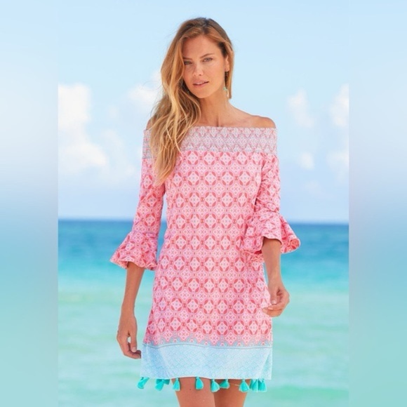 Cabana Life Dresses & Skirts - Cabana Life Off the Shoulder Dress